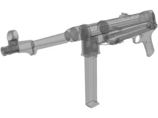 MP4 Nazi Gun 3D Model preview