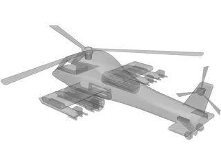 Toy Helicopter 3D Model preview