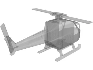 Toy Helicopter 3D Model preview