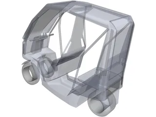 Tandem Car 3D Model preview