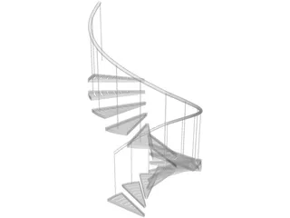 Stair Spiral 3D Model preview