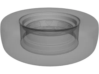 Trailer Wheel 14 Inch 3D Model preview