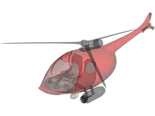 Helicopter New Concept Design 3D Model preview