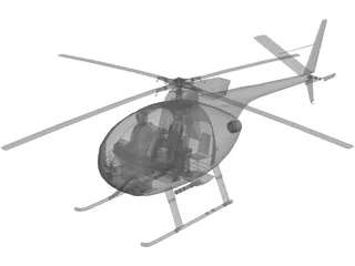 Hughes OH-6A Cayuse 3D Model preview