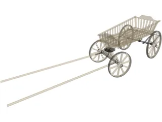 Stagecoach Cart 3D Model preview