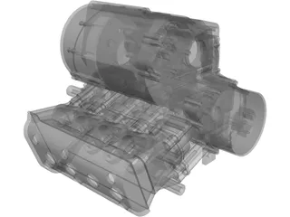 Yamaha R6 Engine (2003) 3D Model preview