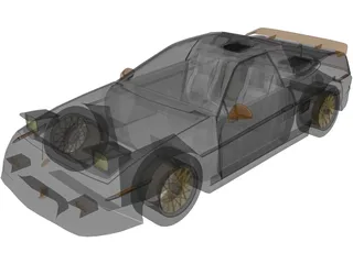 Pontiac Fiero GT Fast back 3D Model preview