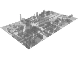 Sejongno in Seoul city South Korea 3D Model preview