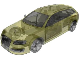 Audi RS6 Avant (2009) 3D Model preview