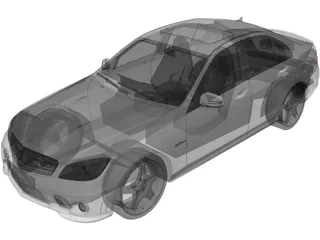 Mercedes-Benz C63 AMG (2009) 3D Model preview