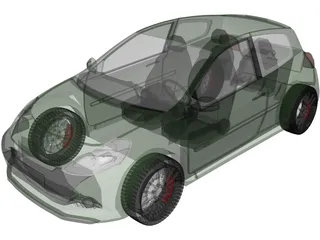 Renault Clio Sport 3D Model preview