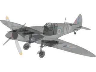 Supermarine Spitfire 3D Model preview