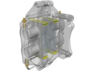 Brake Caliper 3D Model preview