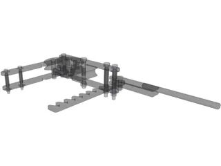 Compression Pipe Bender 3D Model preview