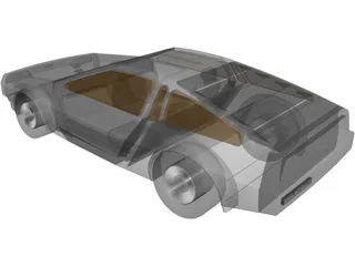 DMC DeLorean (1980) 3D Model preview