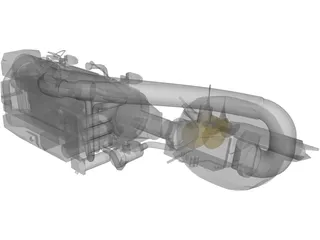 Volvo IPS 750 Engine 3D Model preview