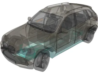 BMW X5 E70 (2006) 3D Model preview
