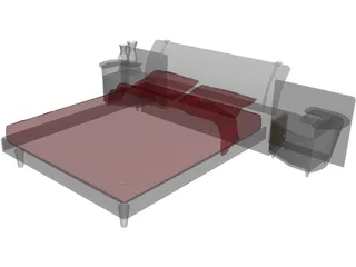 Bed Artistic 3D Model preview