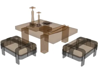 Coffee Table 3D Model preview