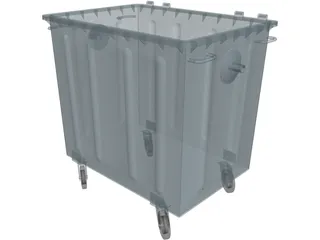 Trash Bins 1000 lt 3D Model preview
