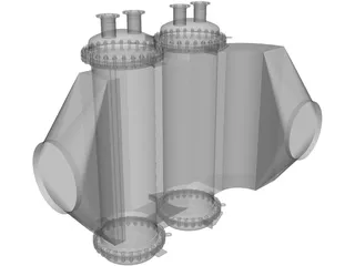Condensing Gas Heat Exchanger 3D Model preview
