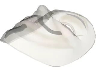 V for Vendetta Mask 3D Model preview