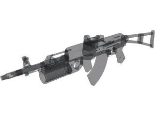 AK-74M 3D Model preview