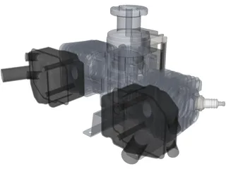 Zenoah G80 Twin Engine 3D Model preview
