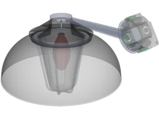 Industrial Lamp Explosion Poof 3D Model preview