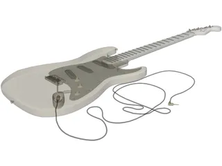 Fender Stratocaster Guitar 3D Model preview