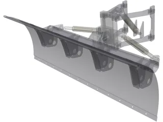 Bulldozer Snow Pusher 3D Model preview