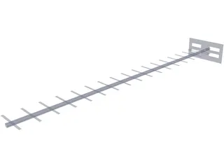 Yagi Antenna 3D Model preview