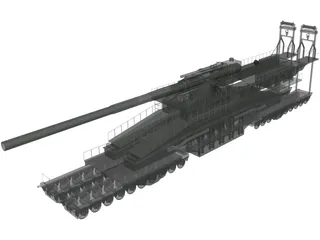 Schwerer Gustav Dora 3D Model preview