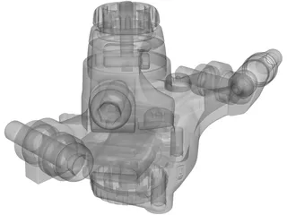 SRAM BB7 Mechanical Disk Brake Caliper 3D Model preview