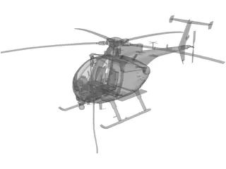 MD Helicopters MH-6/AH-6 Little Bird 3D Model preview
