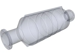 Catalytic Converter 3D Model preview