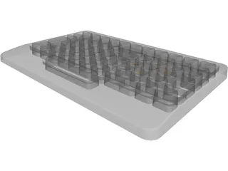 Abbreviated Left Hand Keyboard 3D Model preview
