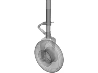 Cessna 150 Nose Landing Gear 3D Model preview