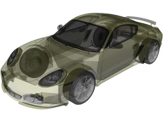 Porsche Cayman R (2011) 3D Model preview
