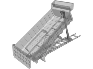 Tipper Lorry Isuzu FQR Chassis 3D Model preview