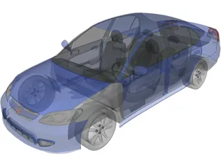 Honda Civic (2005) 3D Model preview