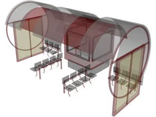 Bus Stop 3D Model preview