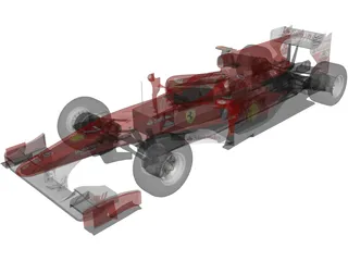 Ferrari F1 F10 (2010) 3D Model preview