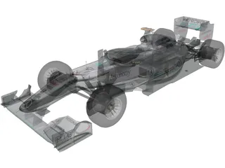 Mercedes-Benz W01 F1 (2010) 3D Model preview