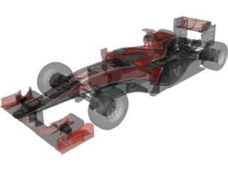 Virgin VR-01 F1 (2010) 3D Model preview