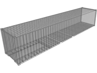 Shipping Container 40` ISO 3D Model preview