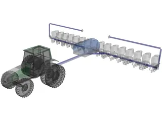 Kinze Corn Planter 3D Model preview