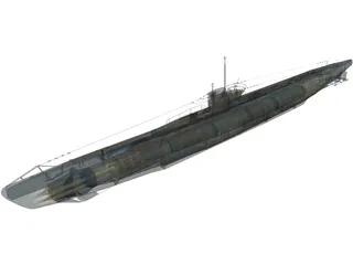 Uboat Type VII 3D Model preview