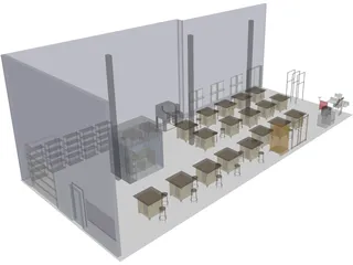 Benchroom 3D Model preview