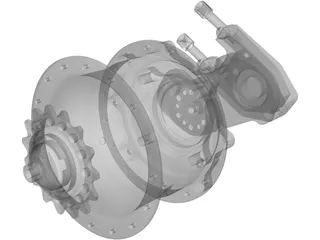 Rohloff Hub 3D Model preview